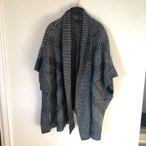 Express Herringbone Poncho